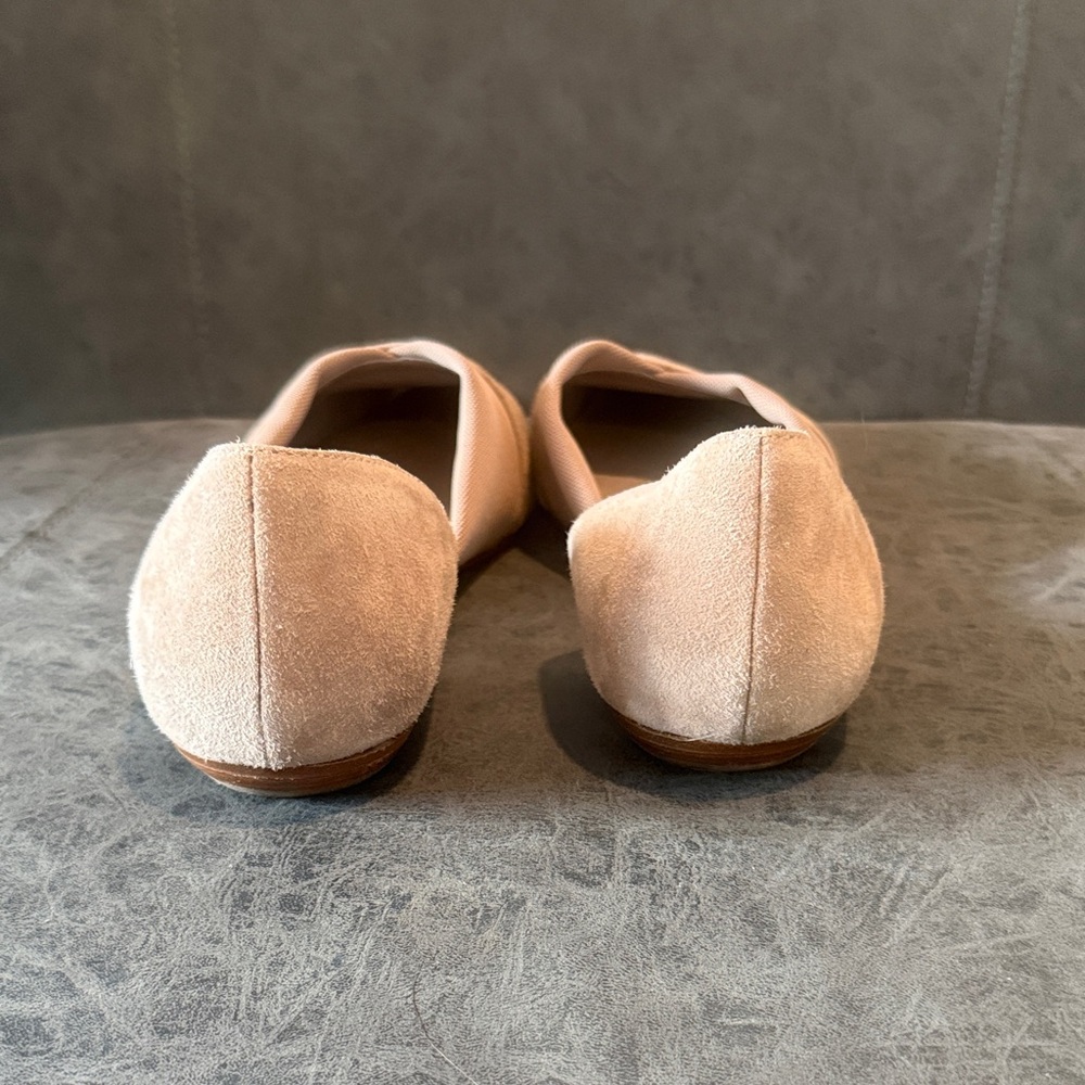 Eileen Fisher Beige Suede Pointed D'Orsay Flats - Picture 3 of 4